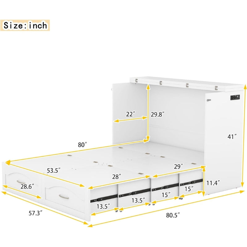 Foldable Murphy Bed Frame